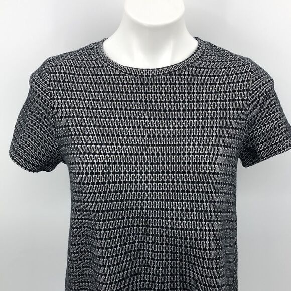 Zara black white print short sleeve fall dress - Picture 1 of 4